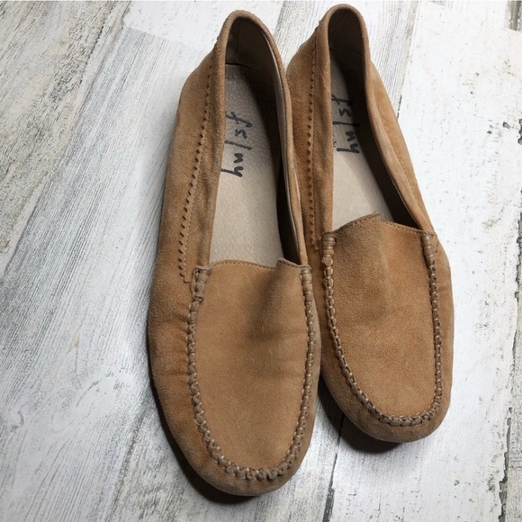 French Sole fs/ny Suede Driving Loafers - Tan, Size 39 (US 9) - Picture 2 of 6